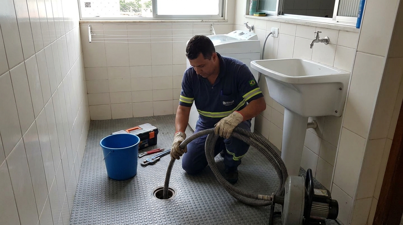 Desobstrução na Cozinha na Iêda, São Gonçalo‑RJ