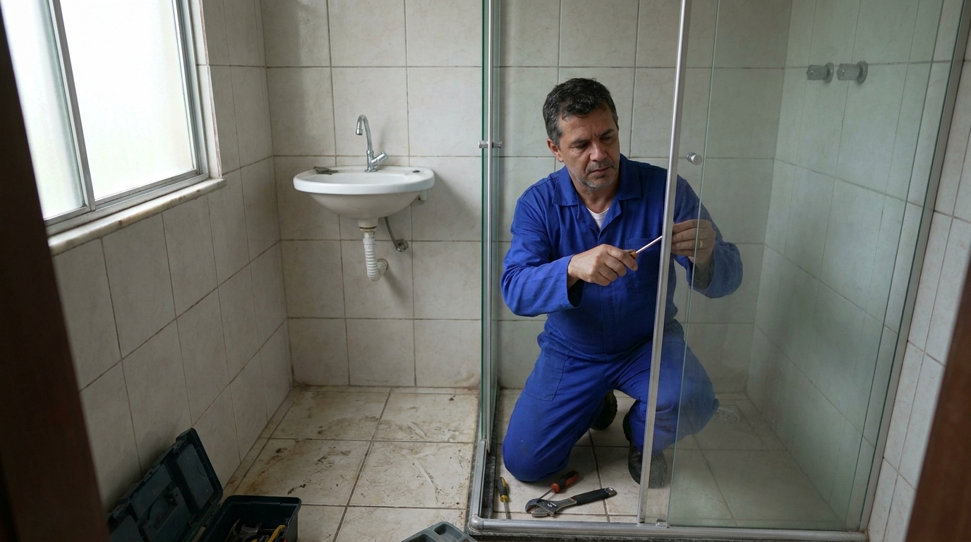 Troca de Roldanas e Trilhos na Rocha, São Gonçalo‑RJ